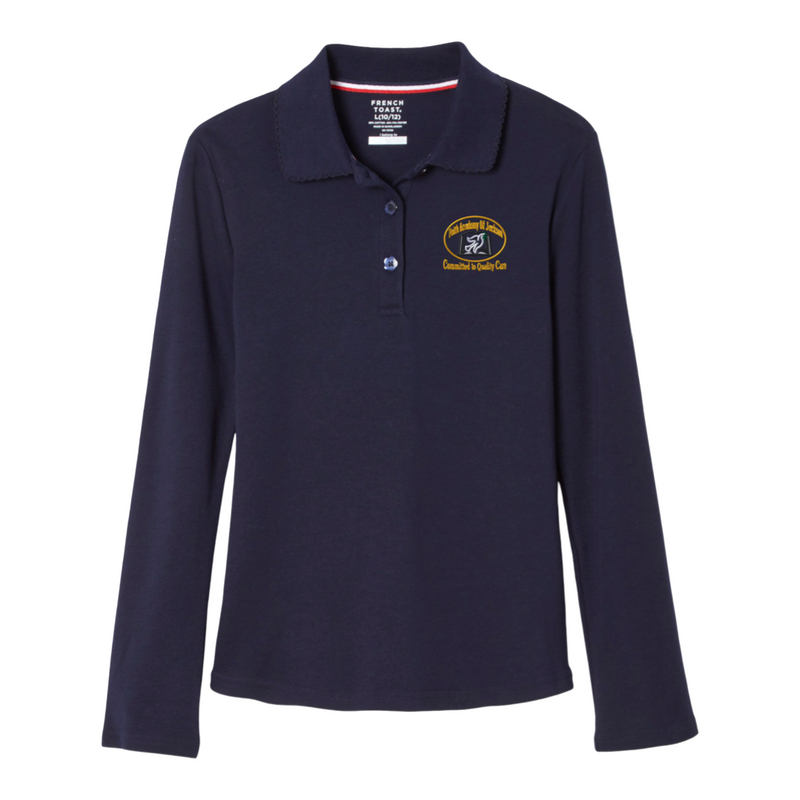 Faith Academy - Girl's Long Sleeve Picot Collar Polo