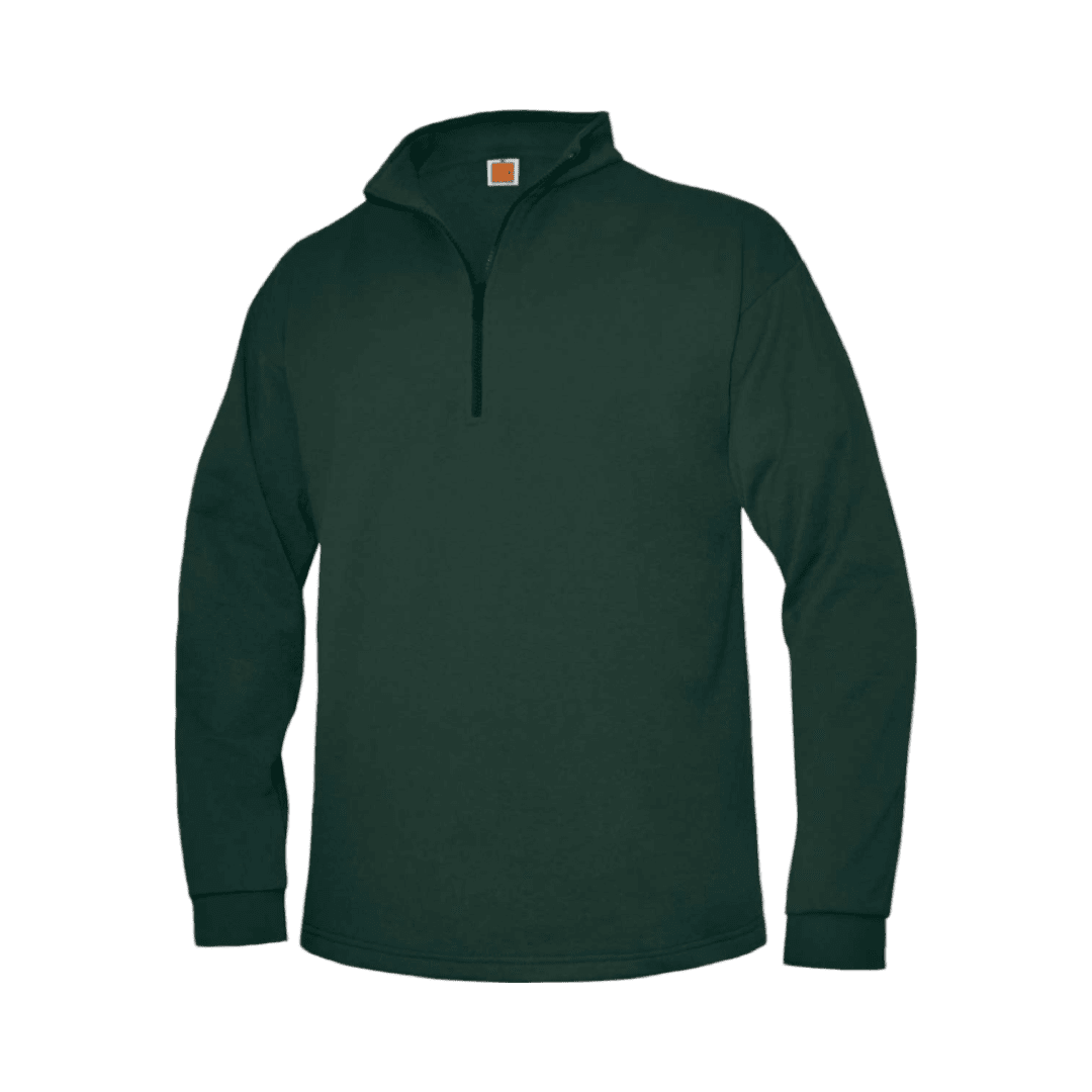 Cadet Collar Quarter Zip Sweatshirt -Adult