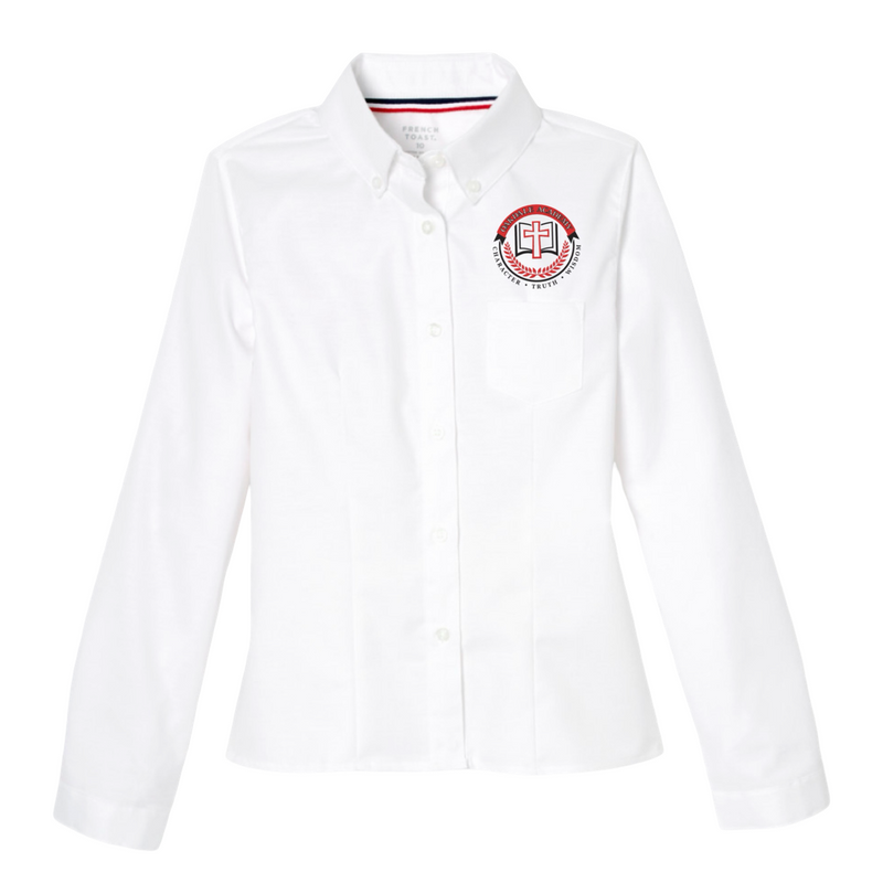 Oakdale Academy - Girl's / Women's Long Sleeve Fitted Oxford Shirt