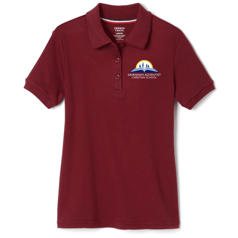 Savannah Adventist Christian - Girl's Short Sleeve Picot Collar Polo