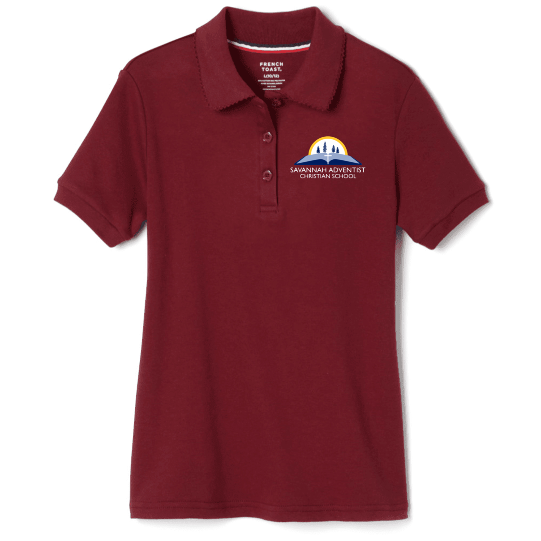 Savannah Adventist Christian - Girl's Short Sleeve Picot Collar Polo
