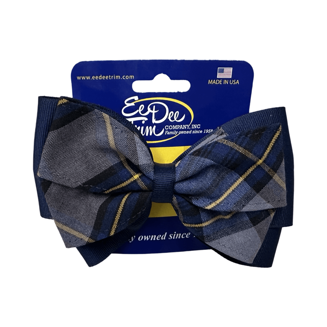 2 Layer Ribbon & Plaid Bow - Plaid P57