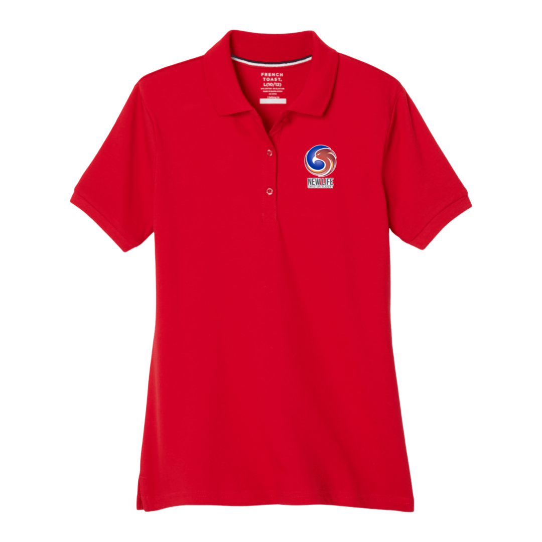 New Life Christian Academy-TX - Girl's / Young Women's Short Sleeve Stretch Pique Polos