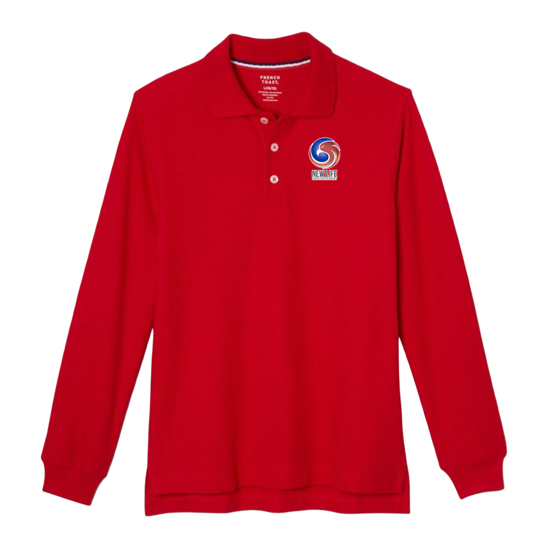 New Life Christian Academy-TX - Co-Ed Youth / Adult Long Sleeve Pique Polos