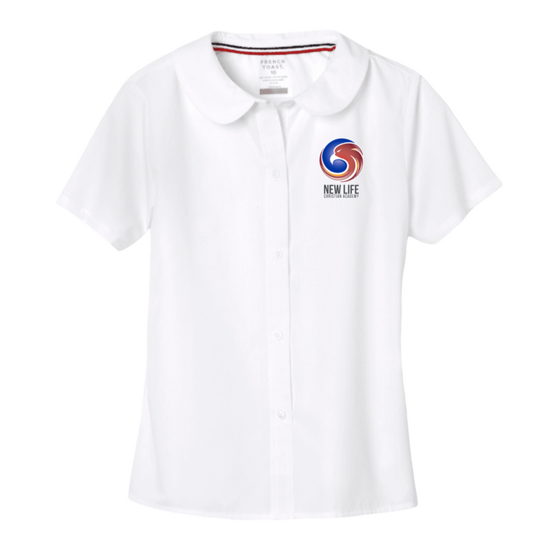 New Life Christian Academy Hybrid -TX - Girl's Short Sleeve Peter Pan Blouse