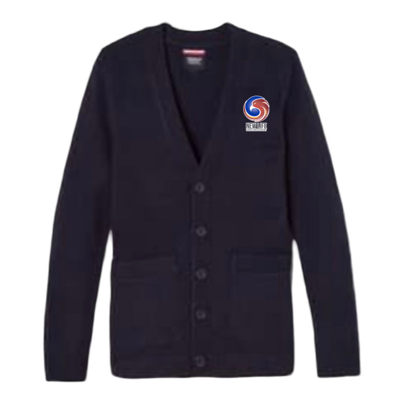 New Life Christian Academy Hybrid -TX - Boy's / Young Men's V-Neck Cardigan Sweater