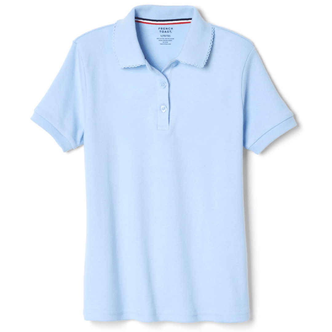 French Toast Toddler Short Sleeve Picot Collar