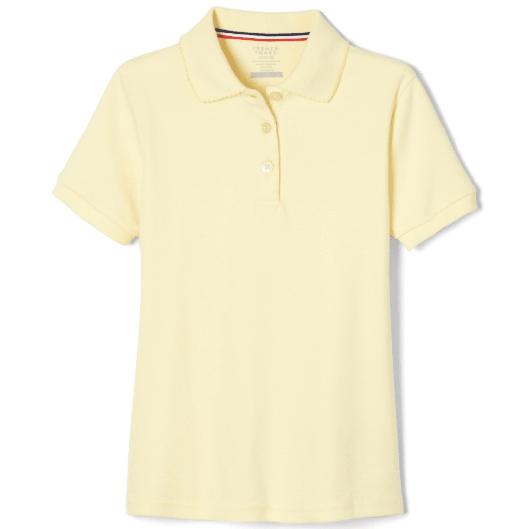 French Toast Toddler Short Sleeve Picot Collar