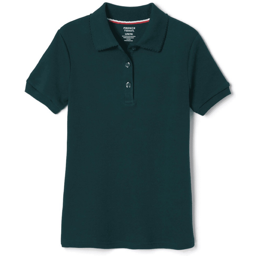 French Toast Toddler Short Sleeve Picot Collar