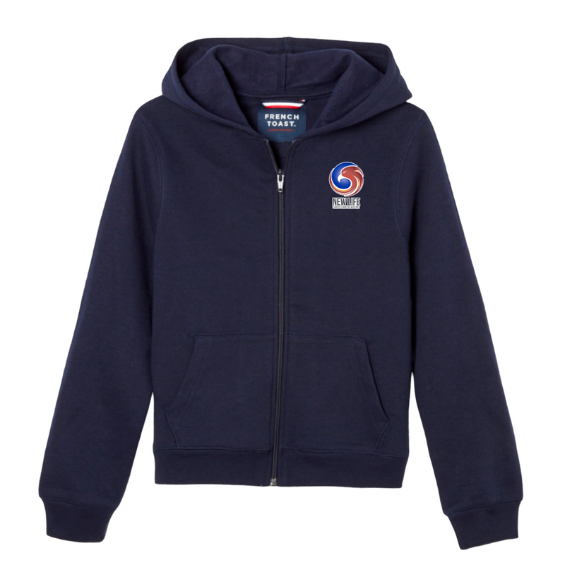 New Life Christian Academy Hybrid -TX - Co-Ed Youth / Adults Fleece Full Zip Hoodie