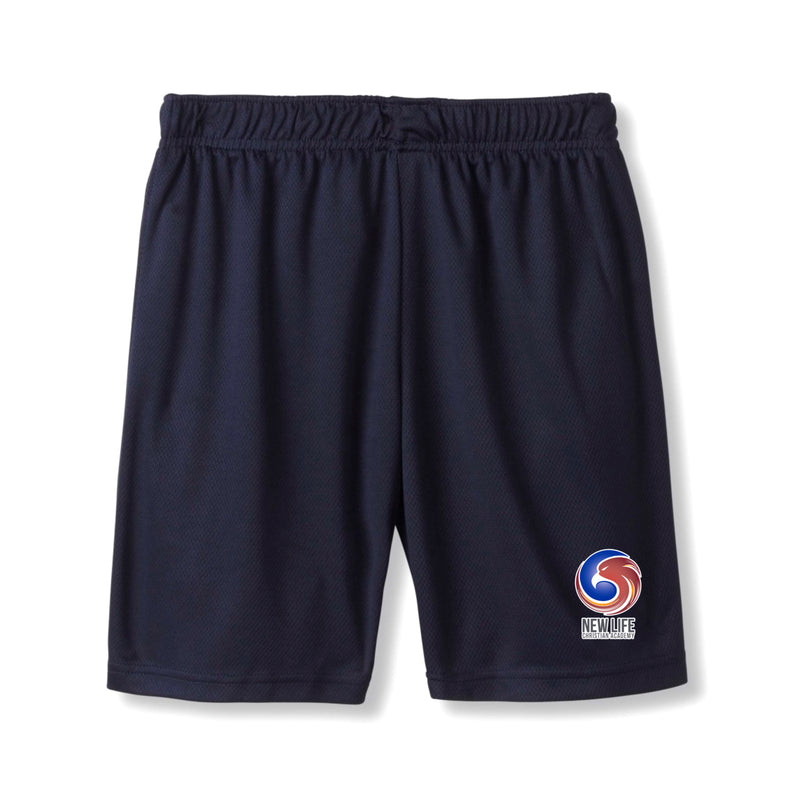 New Life Christian Academy Hybrid -TX - Co-Ed Youth / Adult Navy Gym Shorts