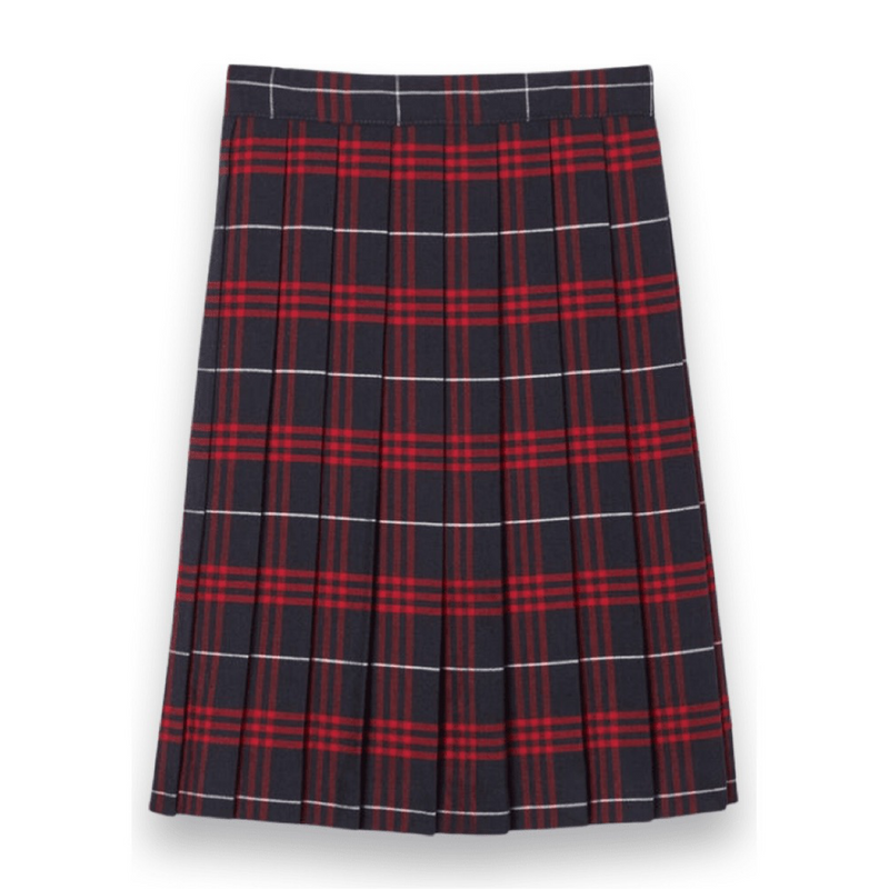 New Life Christian Academy Hybrid -TX Girl's / Women's Plaid Pleated Skirt To The Knee