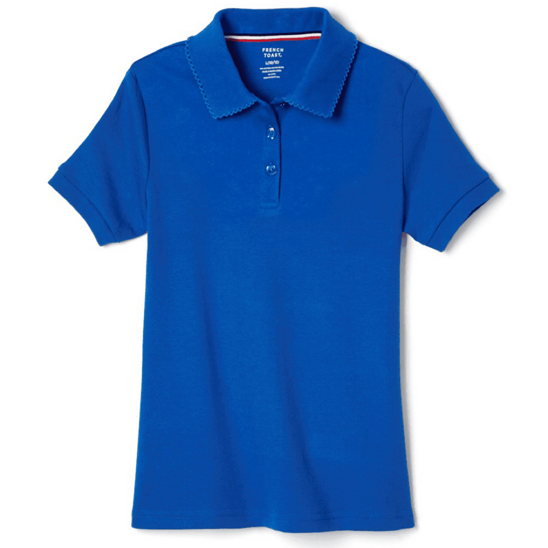Girl's Short Sleeve Picot Collar