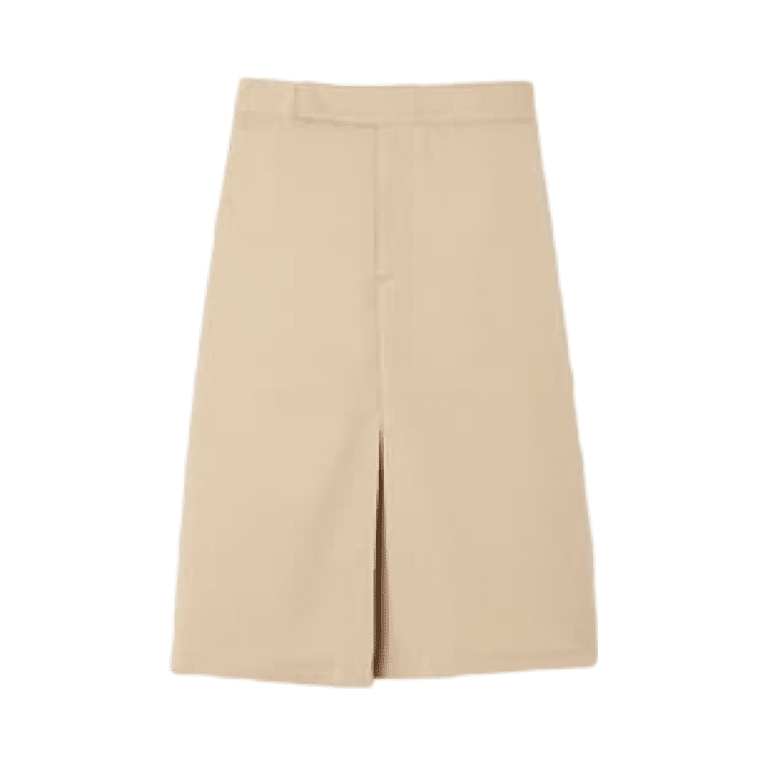 Below The Knee Kick Pleat Skirt