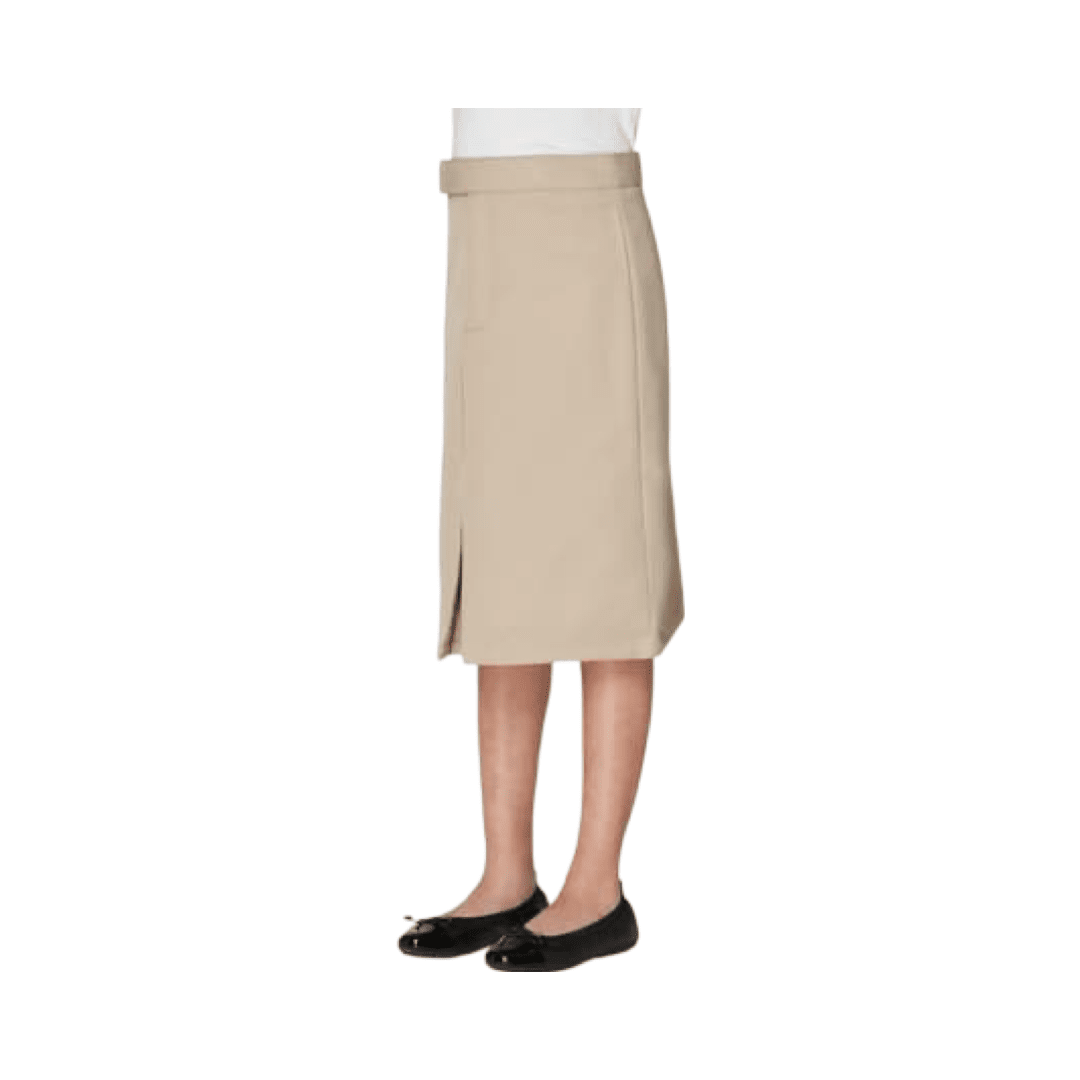 Below The Knee Kick Pleat Skirt
