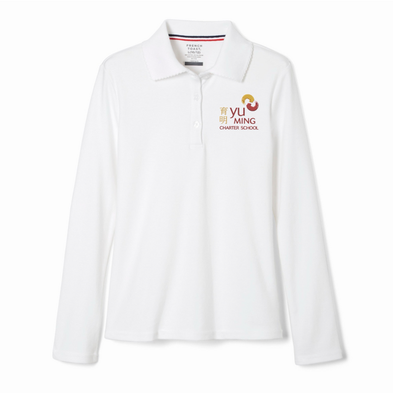 Yu Ming Charter - Girl's Long Sleeve Picot Collar Polo