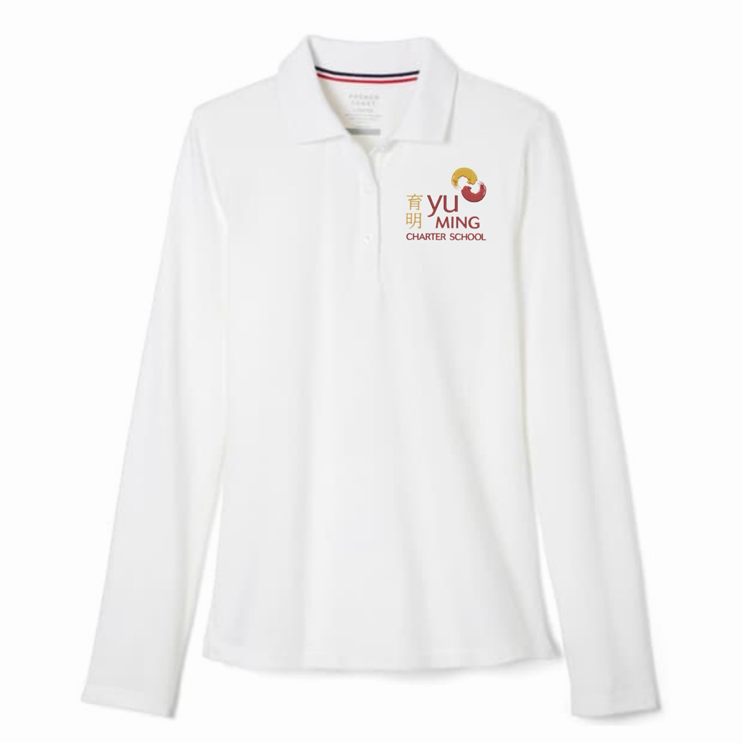 Yu Ming Charter - Girl's / Young Women's Long Sleeve Stretch Piqué Polo