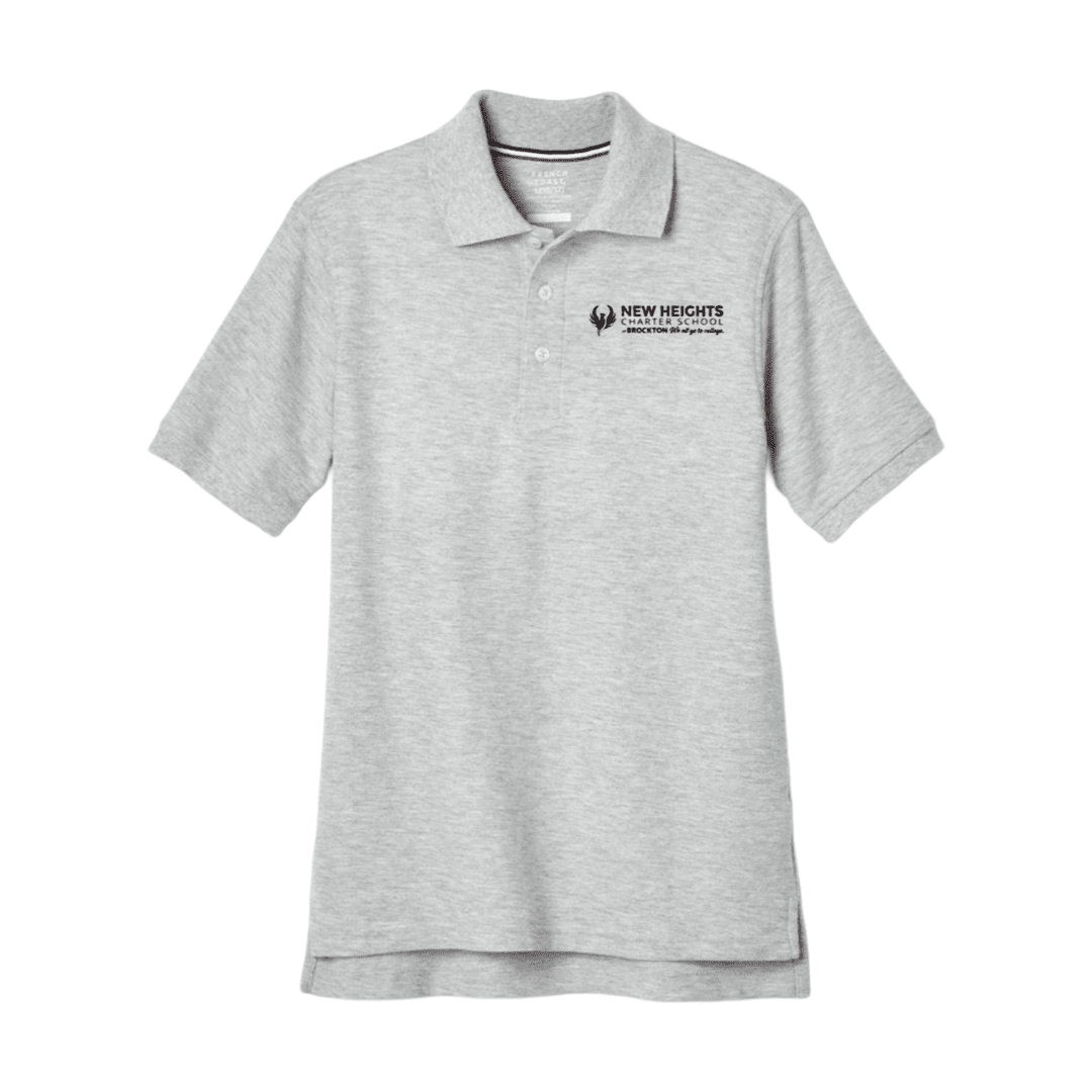 New Heights Charter - Grey Short Sleeve Polo - Adult  - 7th Grade Only