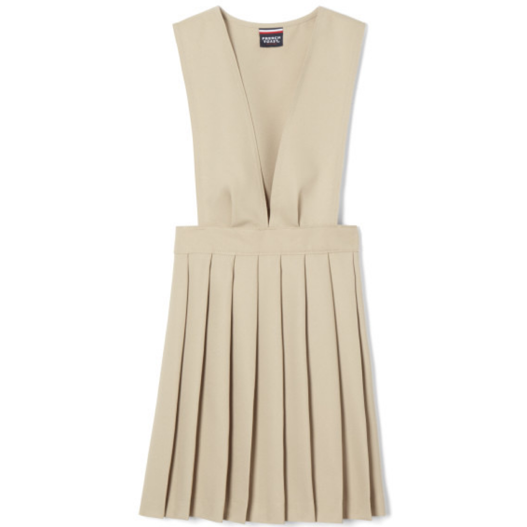 Girl&#39;s V-Neck Pleated Jumper