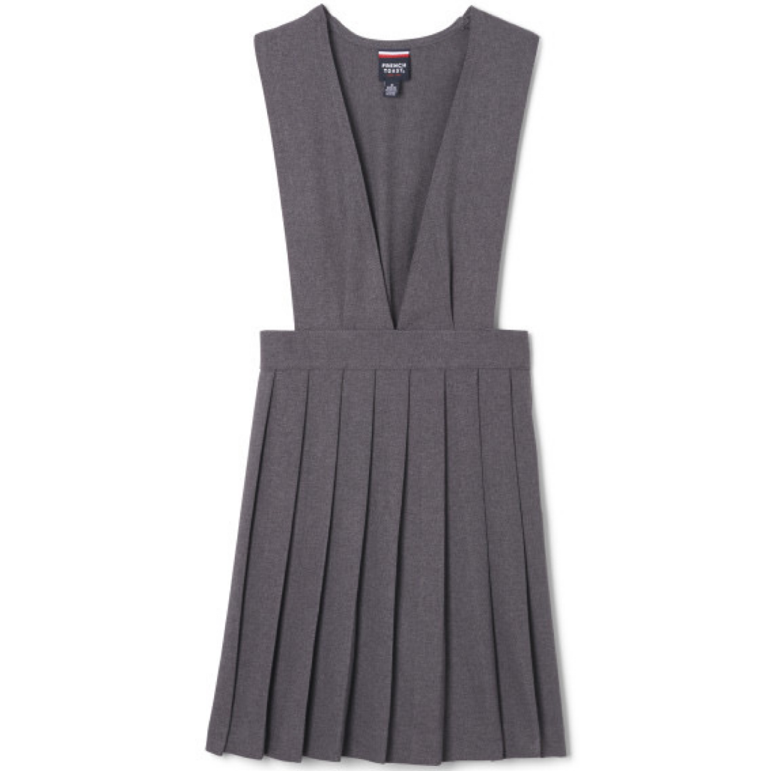 Girl&#39;s V-Neck Pleated Jumper