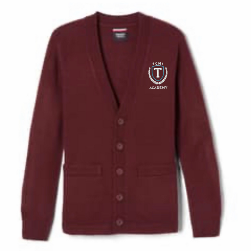 TCMI Academy - Boy's / Men's V-Neck Cardigan Sweater