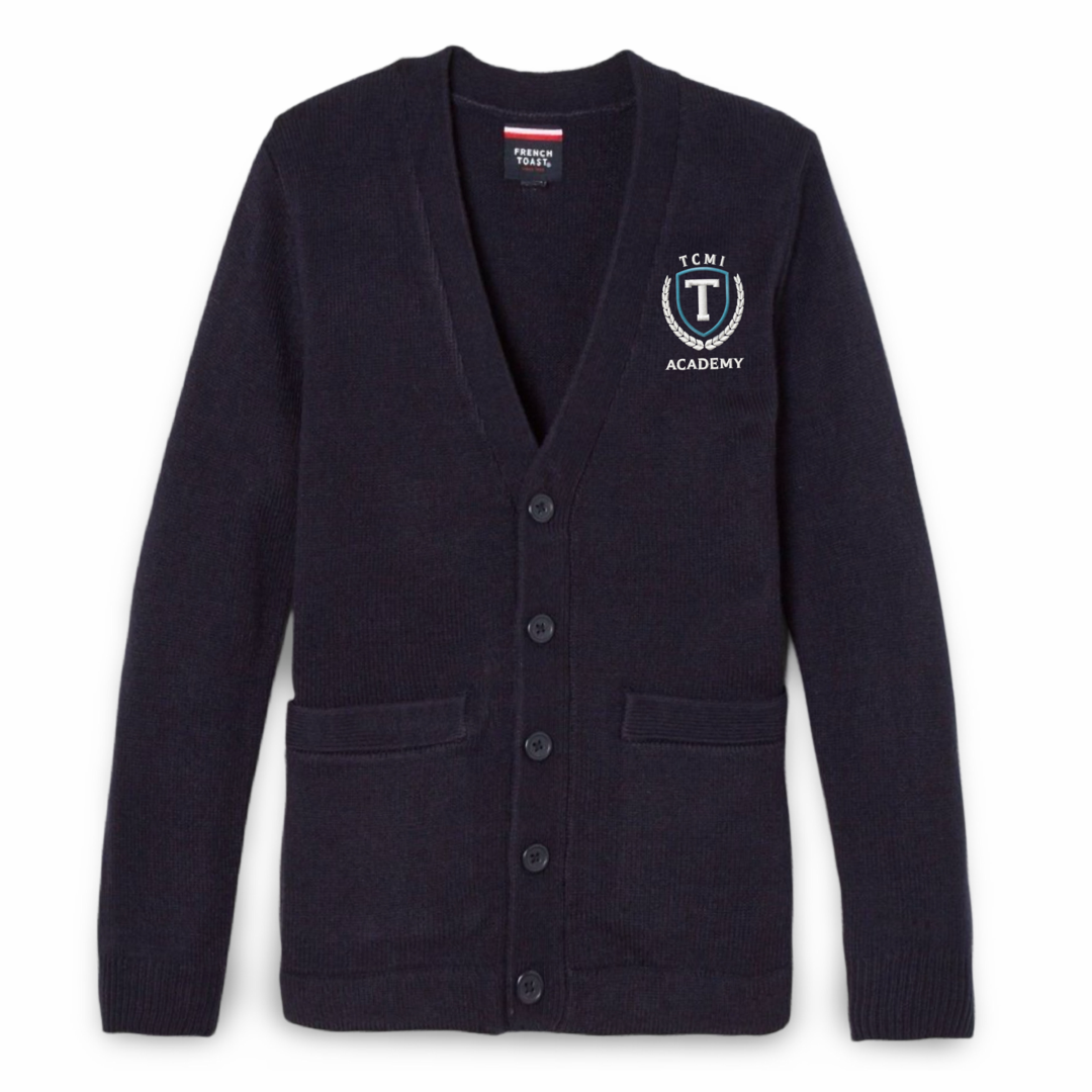 TCMI Academy - Co-Ed Youth / Adult V-Neck Cardigan Sweater