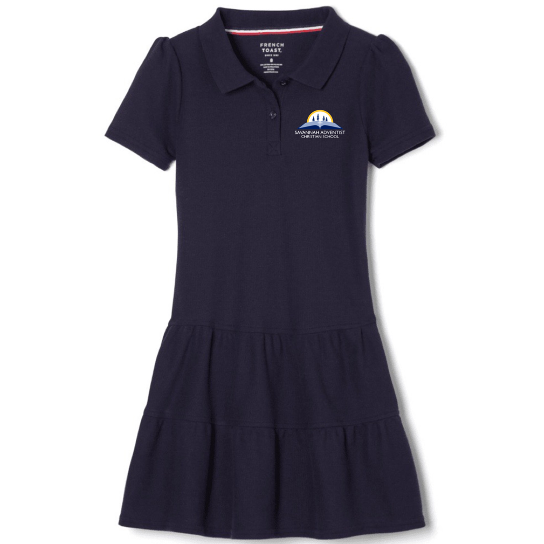 Savannah Adventist - Girl&#39;s Short Sleeve Ruffle Piqué Polo Dress
