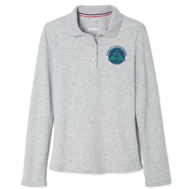 Perfection Learning Academy  - Girl's Long Sleeve Picot Collar Polo