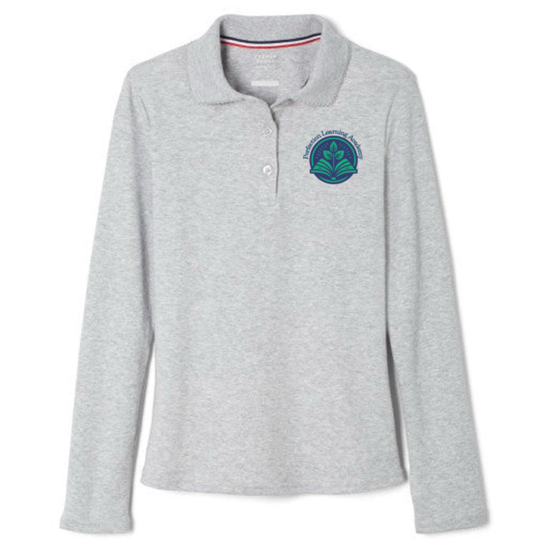 Perfection Learning Academy  - Girl's Long Sleeve Picot Collar Polo