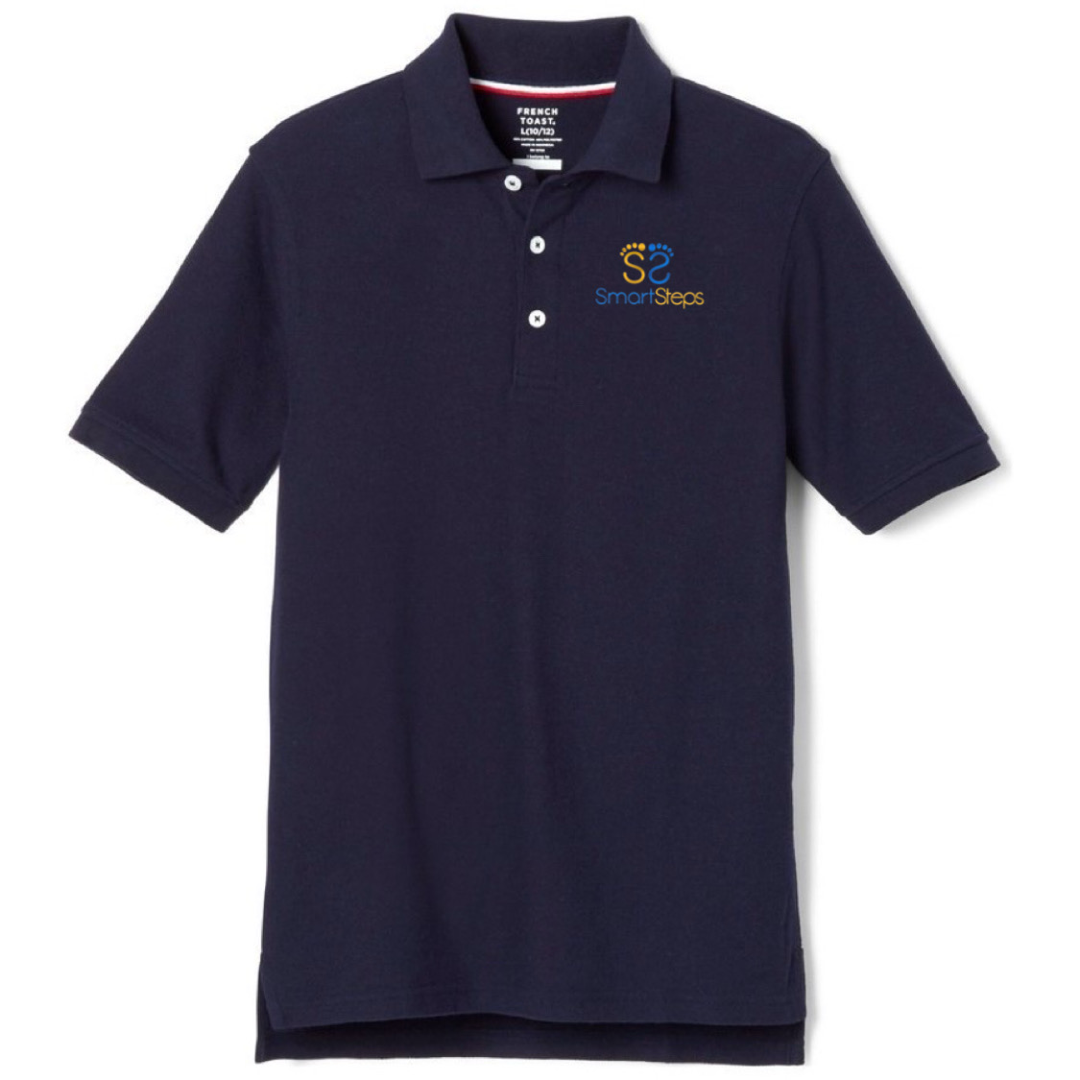 Smart Steps - Short Sleeve Navy Pique Polo - Kids