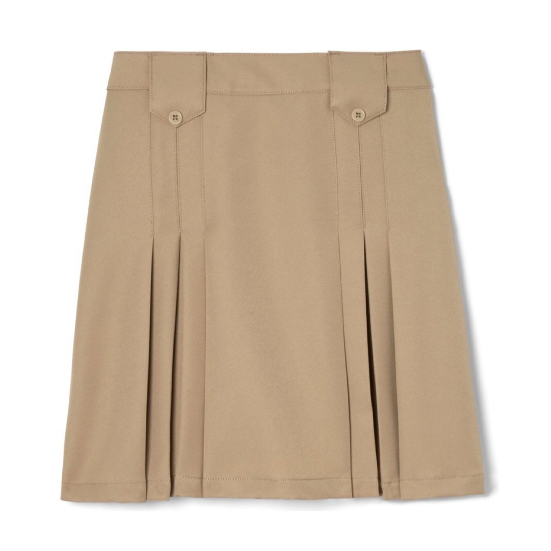 TCMI Academy - Girl's / Women's 2 Tab At The Knee Front Pleat Skirt