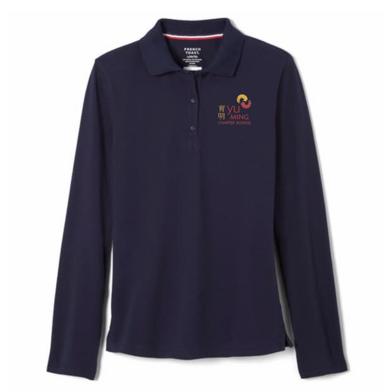 Yu Ming Charter - Girl's / Young Women's Long Sleeve Stretch Piqué Polo