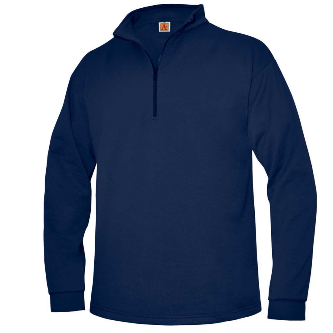 Unisex Cadet Collar Quarter Zip Sweatshirt - Adult