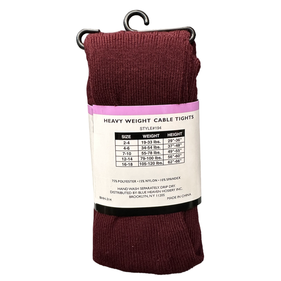 St. Helena Catholic School - Girls Heavy Weight Cable Tights W/ Spandex