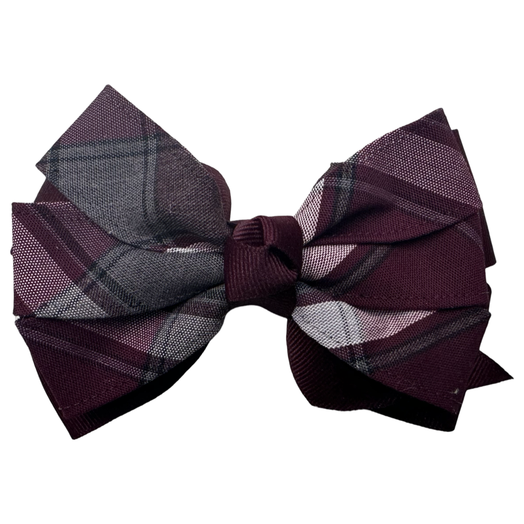 St. Helena Catholic School - Girl's Large Pinwheel Bow - Plaid P54