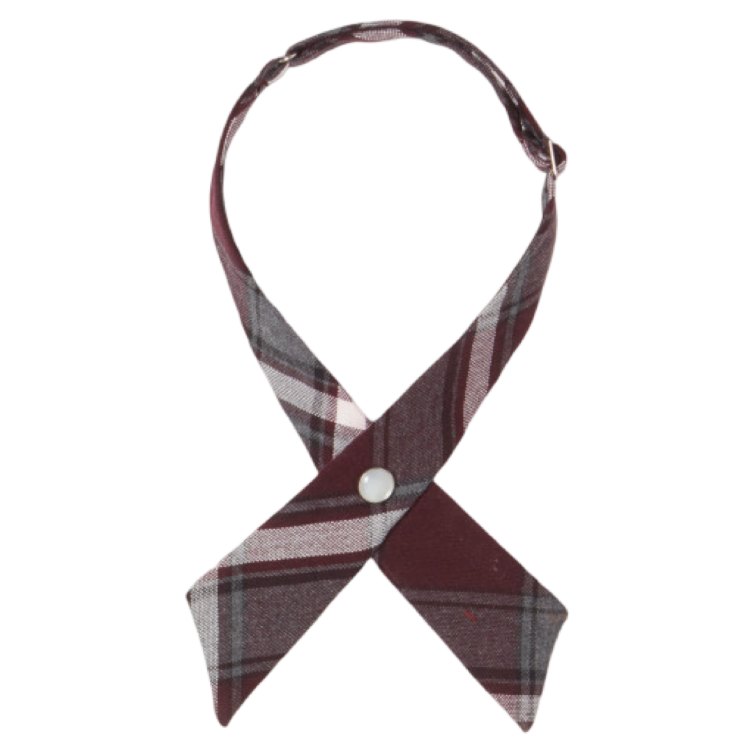 St. Helena Catholic School - Girls Burgundy Plaid Crossover Tie