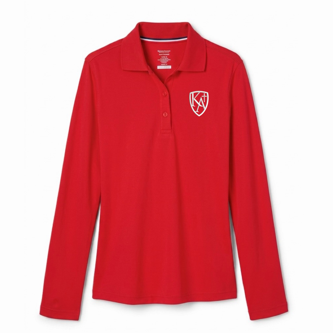 Kings Academy Christian School - Girl's / Young Women's Long Sleeve Stretch Piqué Polo