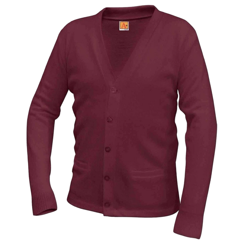 St. Helena Catholic School - A+ Co-Ed V-Neck Cardigan Sweater - Kids / Adults
