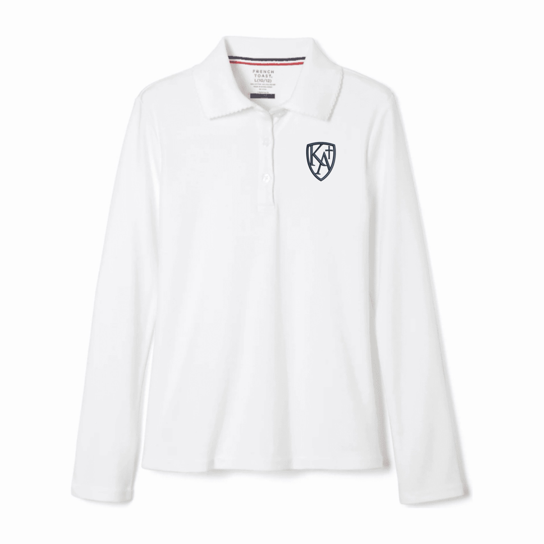 Kings Academy Christian School - Girl's Long Sleeve Picot Collar Polo