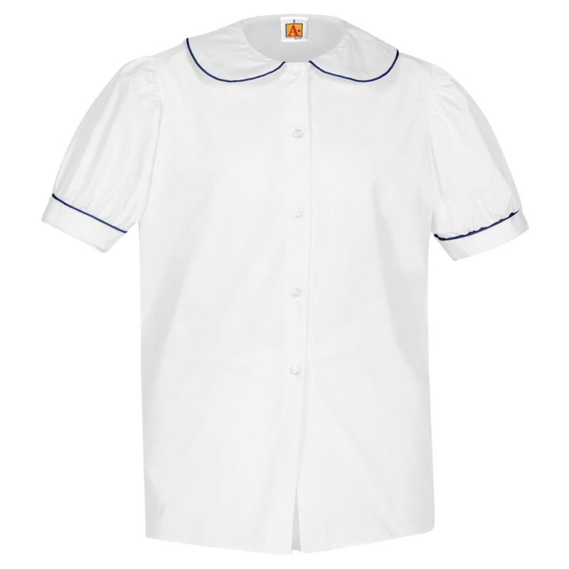 Santa Rosa Academy - Girl's Short Sleeve Broadcloth Blouse W/ Piping