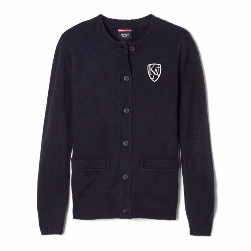 Kings Academy Christian School - Girl's / Young Women's Crewneck Cardigan Sweater