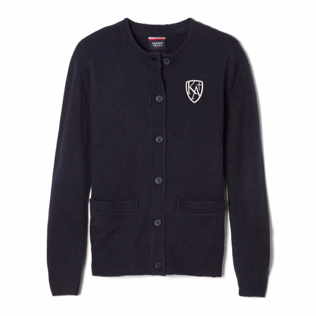 Kings Academy Christian School - Girl's / Young Women's Crewneck Cardigan Sweater