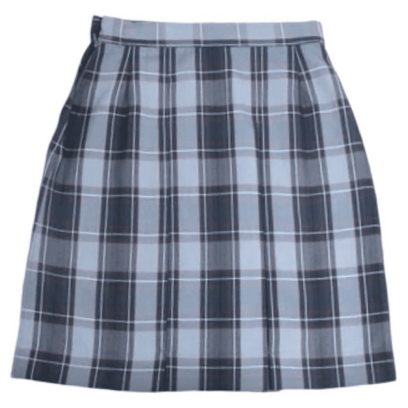A+ Plaid Poly Box Pleat Skirt - Plus Size  - P82