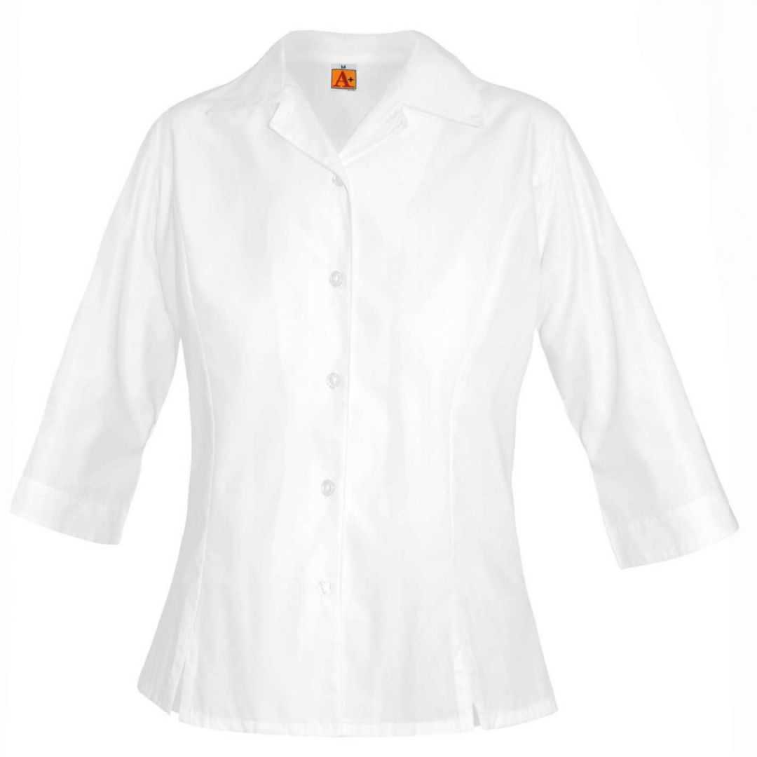 Santa Rosa Academy - Girls / Young Women&#39;s 3/4 Sleeve Princess Poplin Blouse