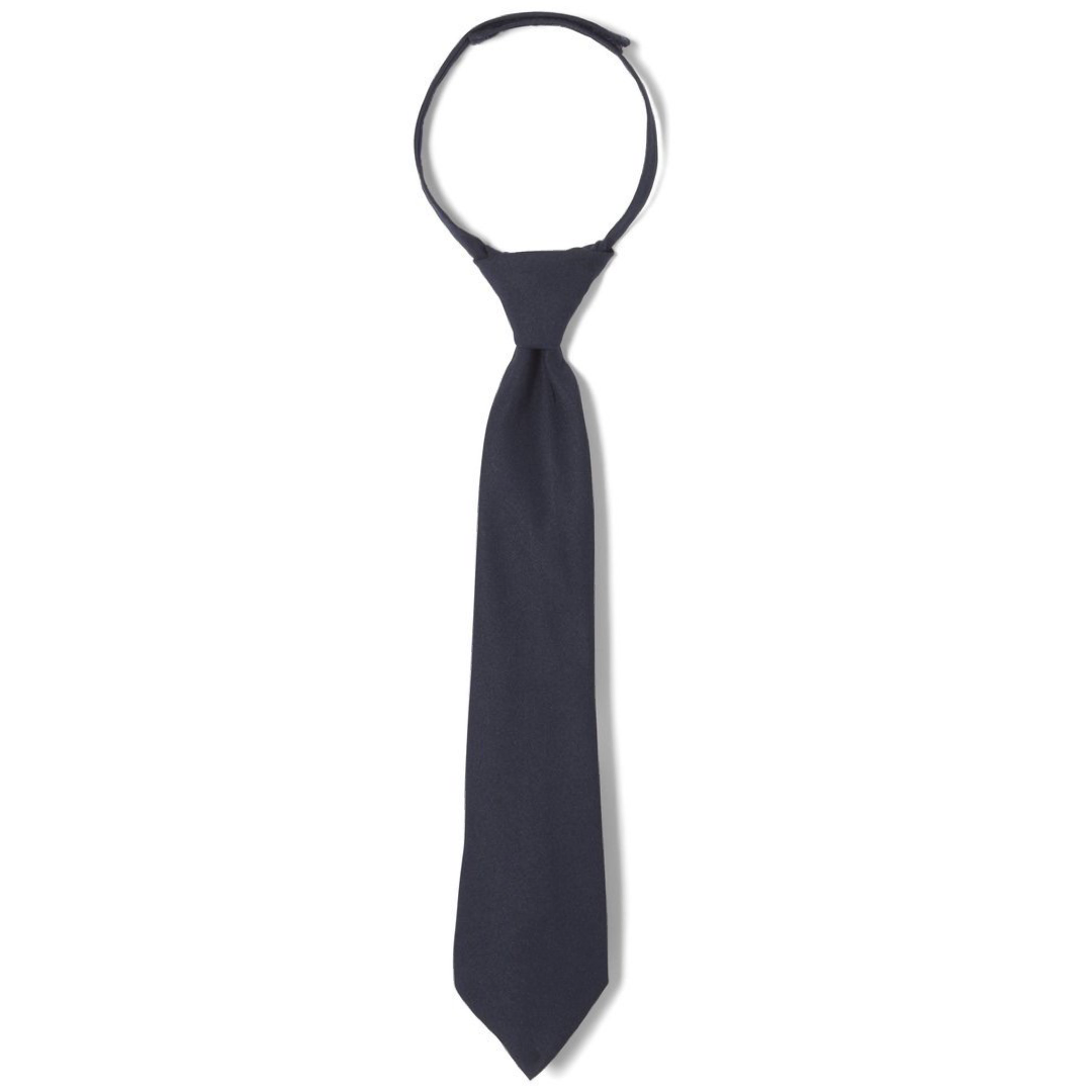 Santa Rosa Academy - Boy&#39;s Solid Navy Adjustable Tie