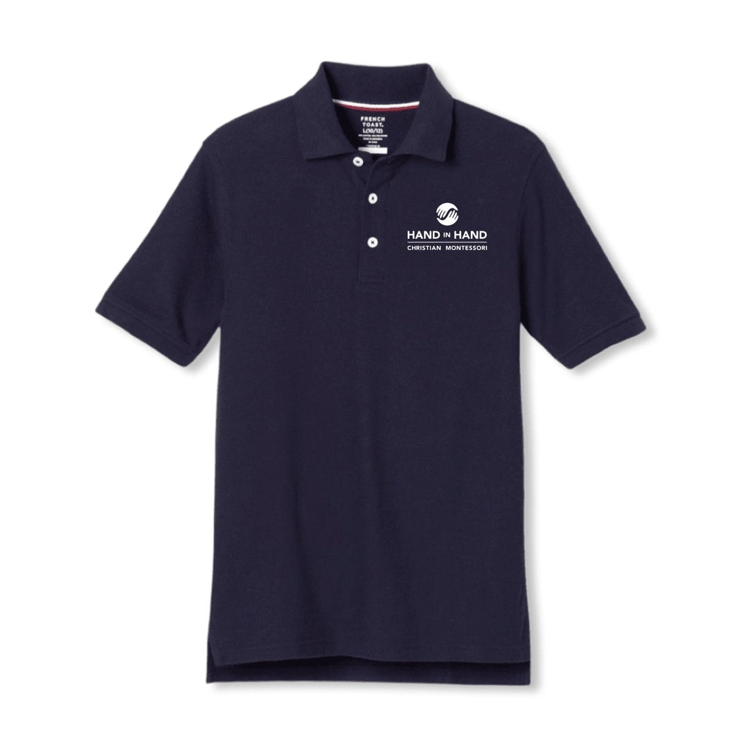 Hand In Hand - Short Sleeve Polo - Navy - Kids