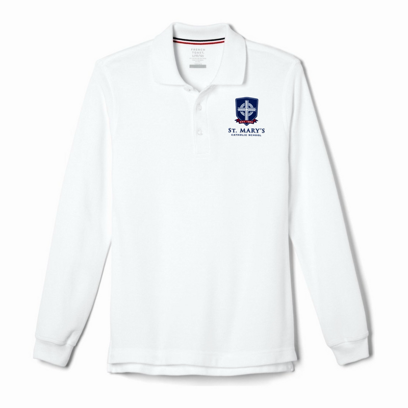 St. Marys School - Youth / Adult Co-Ed Long Sleeve Pique Polos