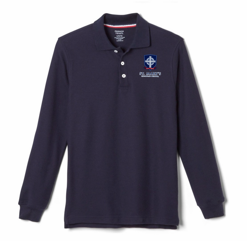 St. Marys School - Co-Ed Adult Long Sleeve Pique Polo - Staff