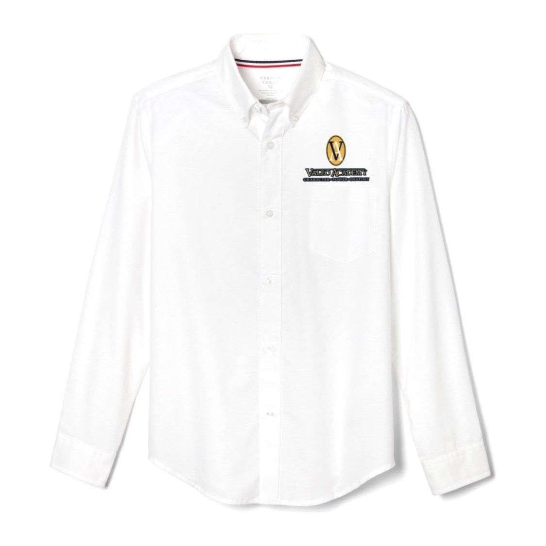 Valeo Academy - White Long Sleeve Oxford- Kids / Adults