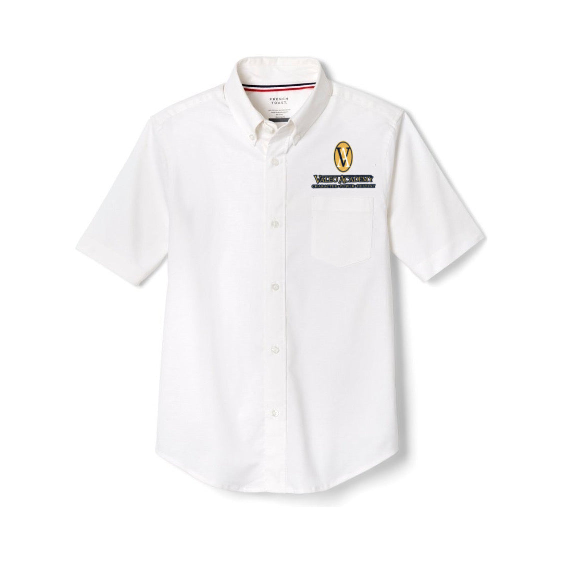 Valeo Academy - White Short Sleeve Oxford  Kids / Adults